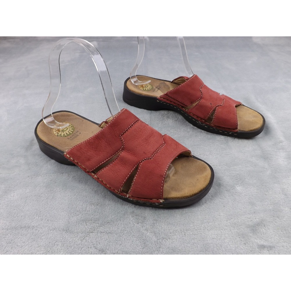 Earth Shoe Gelron 2000 Sandals Women's Size 8 Rust Color Slip On Open Toe Casual
